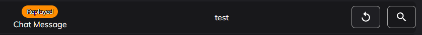 A replayed event on the Activity page, labelled Replayed