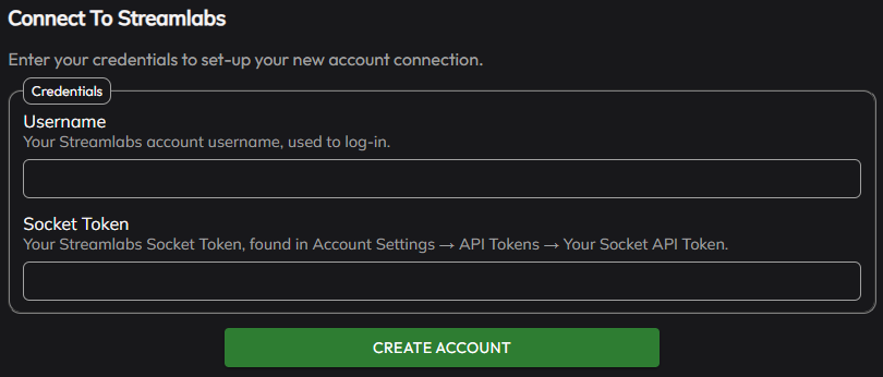 The Streamlabs API Settings page with the Socket API Token revealed